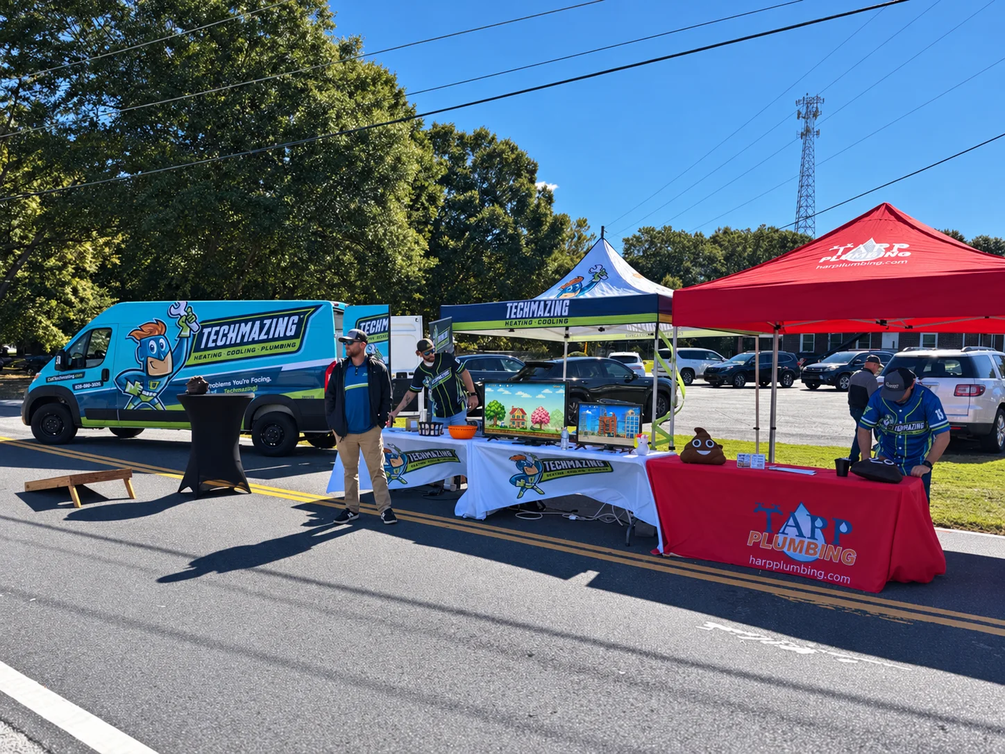 Techmazing’s booth and branded service van at AutumnFest in Loganville.